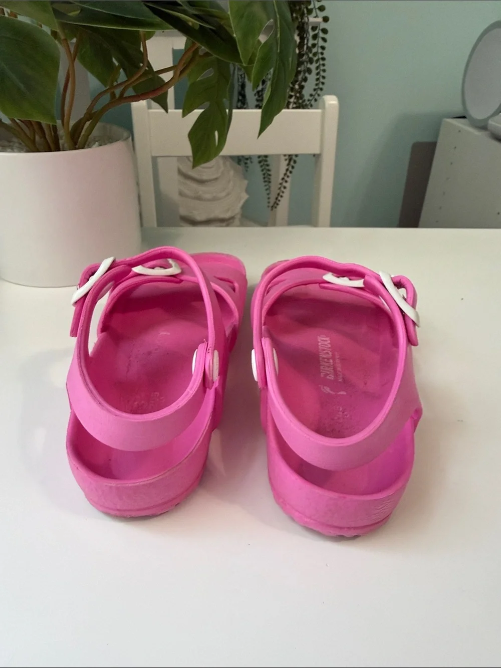 Birkenstock Milano Essentials - Kids Hot Pink EVA Buckle Sandals